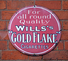'Gold Flake' Enamel Advertising Sign