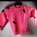 Pink Hippo Sweatshirt for children, cotton with print, 2018