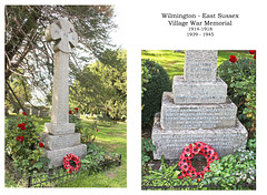 The village war memorial Wilmington Church 15 9 2018
