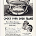 Pyrex Top-Of-Stove Ware Ad, 1936