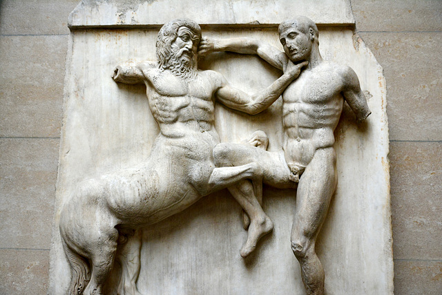 England 2016 – British Museum – Fighting a centaur