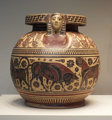 Corinthian Pyxis with Animals in the Getty Villa, June 2016