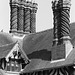 Barley-twist chimneys at Wightwick Manor House