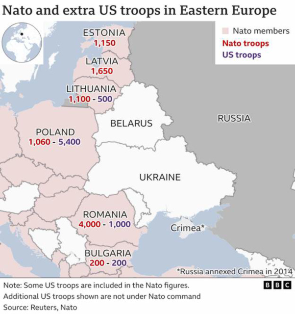 UKR - NATO & US deployments, 5th April 2022