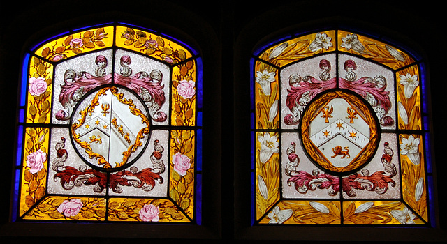 Early Nineteenth Century Armorial Stained Glass, Newstead Abbey,Nottinghamshire
