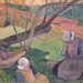 Landscape with Two Breton Women by Gauguin Detail MFA Boston July 2011