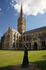 Sculpture Outside Salisbury Cathedral