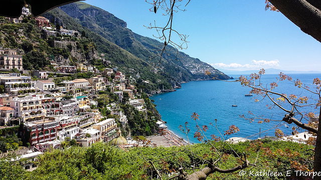 Positano - View of Naples Bay from Hotel Poseidon 051814