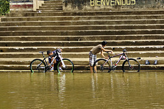 Washing Their Wheels in the Río Frío – Los Chiles, Alajuela Province, Costa Rica