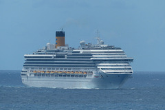 Costa Pacifica approaching Philipsburg (1) - 17 March 2019
