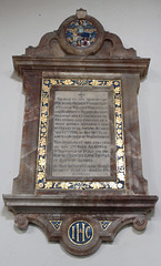 Monument to Richard and Harriet Wrightson, Sprotborough Church, South Yorkshire