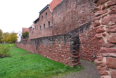 Ladenburgstadtmauernrathausrückwand
