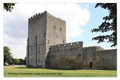 Keep of Portchester Castle from N-W 11 7 2019