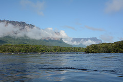 Venezuela, On the Way to the Angel Falls upstream along the River of Carrao, tacking among the Rapids