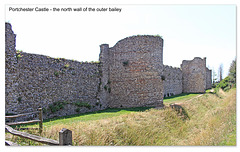 Portchester Castle north wall of outer bailey 11 7 2019
