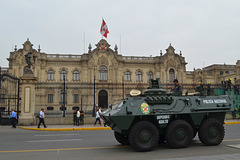 Peru, Lima, The Main Square, Policia Nacional
