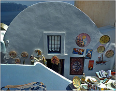Santorini : Una bottega di arte greca in Oia -