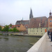 Regensburg - Blick auf Donau und Dom