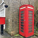 Old Glossop phone box with working phone