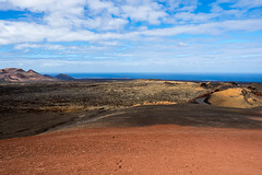 2021 Lanzarote, volcanic landscape and lava desert in Parque Nacional de Timanfaya
