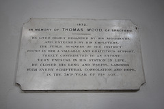 Monument to Thomas Wood, Sprotborough Church, South Yorkshire