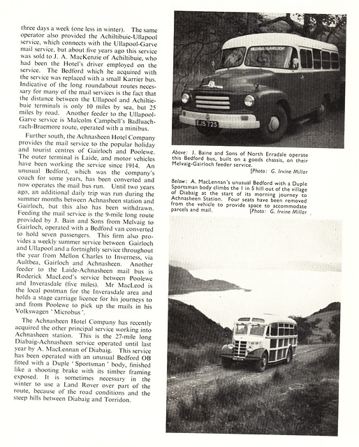 'The Mail Bus Services of North-West Scotland' by G Irvine Millar - Page 7 of 8