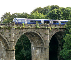 Knaresborough- Train on the Viaduct Over the River Nidd