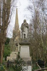 abney park cemetery, stoke newington,  london,memorial to dr isaac watts by e.h. baily 1845