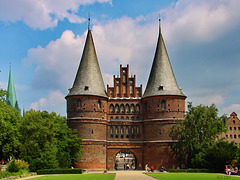 Lübeck, Holstentor (Feldseite)