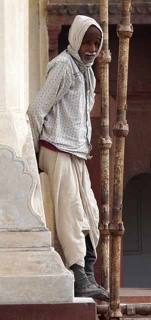 Agra Fort- Moustachioed Man Watching Me