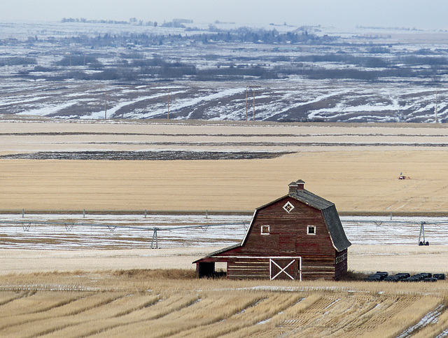 Old barn on the prairie