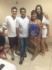 Minha filha Fabiana, meu Genro Aspampa e meus netos Ana Paula e Thiago