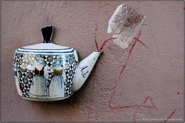 The 50 Images Project - tea bag - 39/50 -tea on the wall