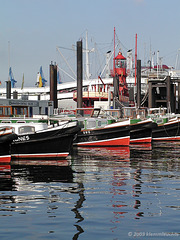 Die Barkassen von Ehlers im City Sporthafen Hamburg, 2003