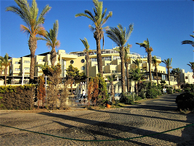 One of the many hotels lining the promenade at Turgetries