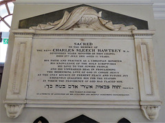 christ church spitalfields london   (34)tomb of rev. charles hawtrey +1831 , from the episcopal jewish chapel