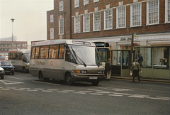 Welwyn Hatfield Line VO15 (E999 UYG) in Welwyn Garden City – 18 Jan 1989 (80-16)