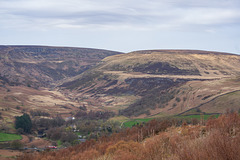 The view across the valley to Crowden