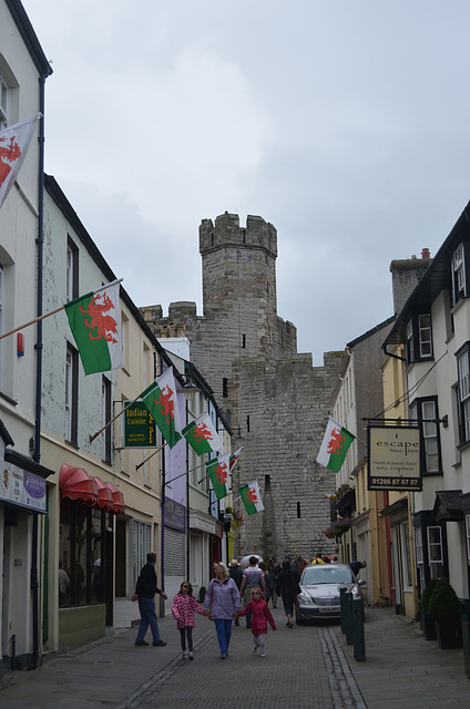 Caernarfon Castle in the Maze of Streets