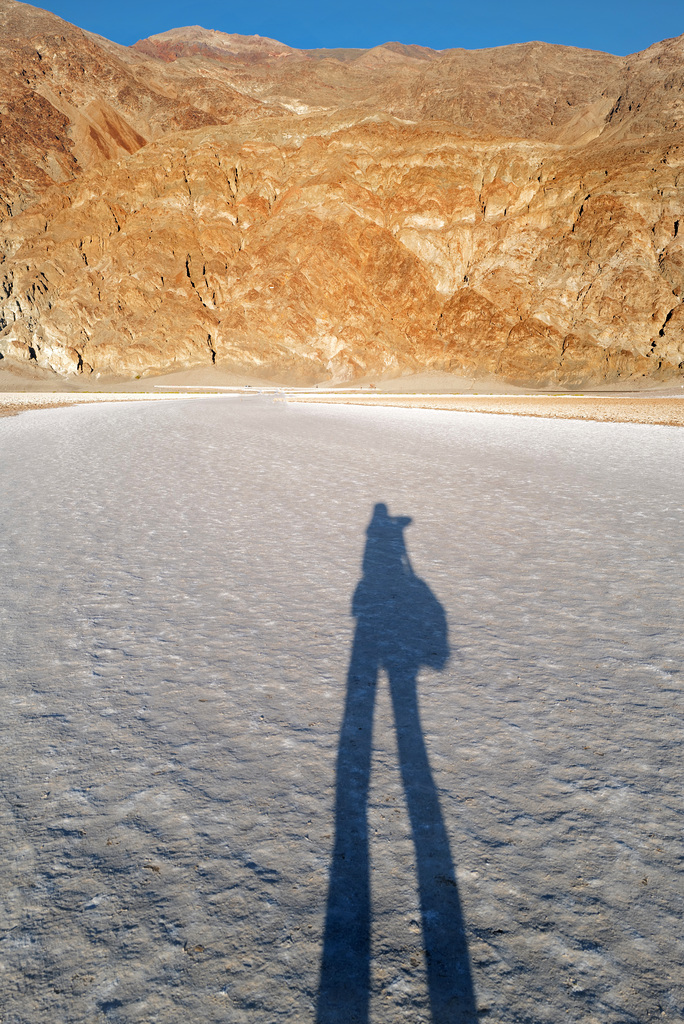 Death Valley, Walking on salt selfie