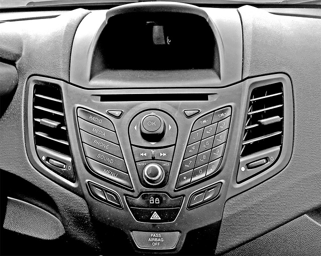 Dashboard in Black and White