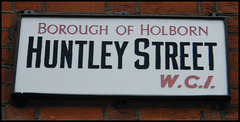 Huntley Street street sign