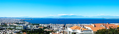Thessaloniki, Panoramic view of the city with Mount Olympus in the background