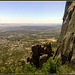 La Cabrera town and the Plain of Castilla from the Ridge. (There are some famous rock climbs around here, with some great names such as 'Schizophrenia'!)