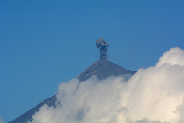 Guatemala, Eruption of Fuego Volcano (3763m)