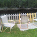 Chaises, clôture et rivière / Chairs, fence and river