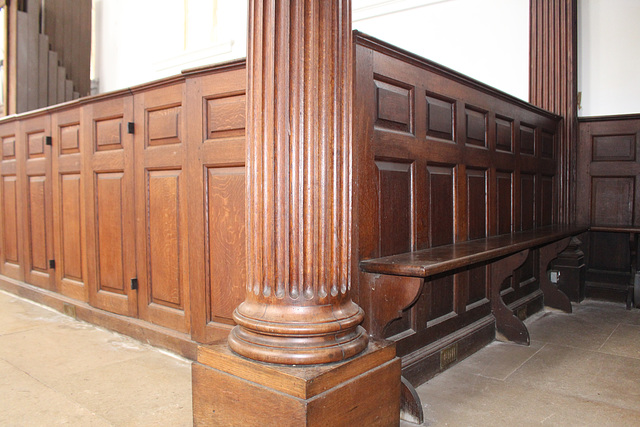 Detail of west gallery, St John the Baptist's Church, Kings Norton, Leicestershire