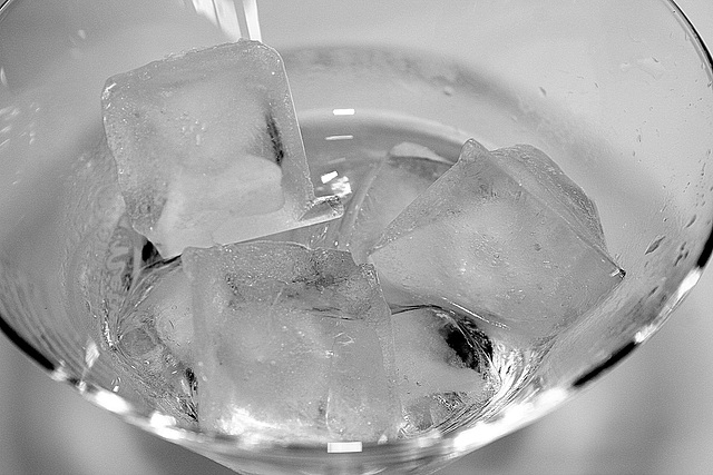 ice in water
