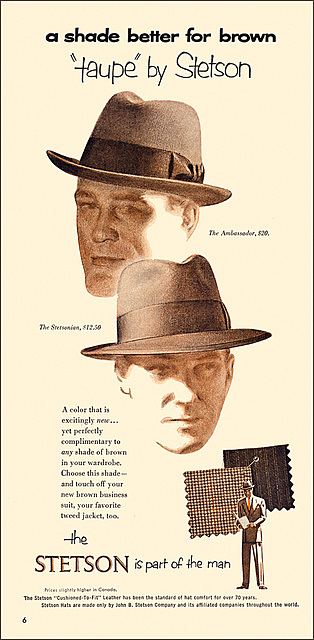 Stetson Hat Ad, 1952