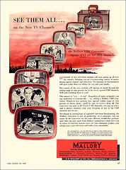 Mallory UHF Converter Ad, 1952